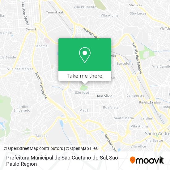 Mapa Prefeitura Municipal de São Caetano do Sul
