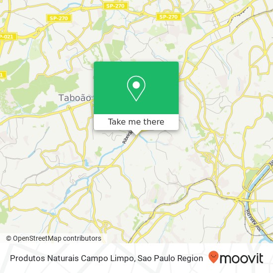 Produtos Naturais Campo Limpo map