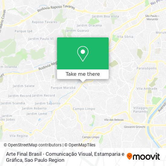 Arte Final Brasil - Comunicação Visual, Estamparia e Gráfica map