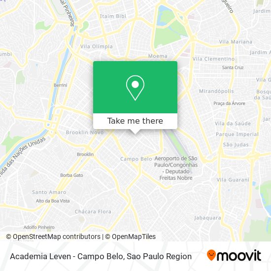 Mapa Academia Leven - Campo Belo