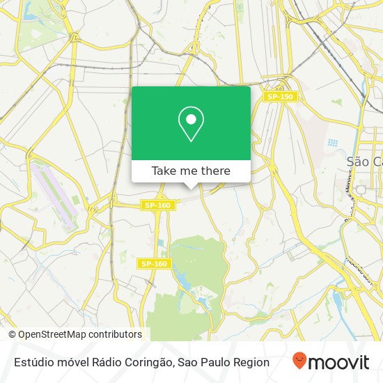 Estúdio móvel Rádio Coringão map