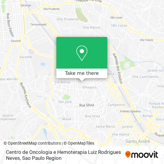 Centro de Oncologia e Hemoterapia Luiz Rodrigues Neves map