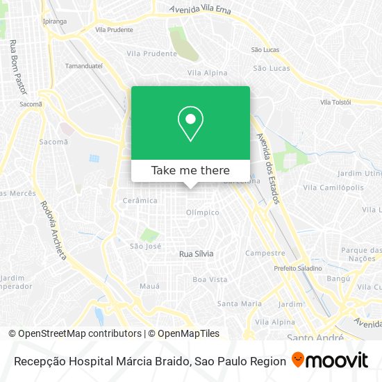Recepção Hospital Márcia Braido map