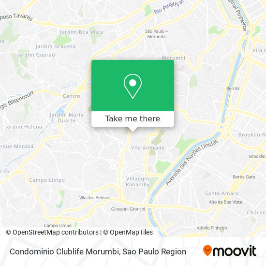 Condominio Clublife Morumbi map