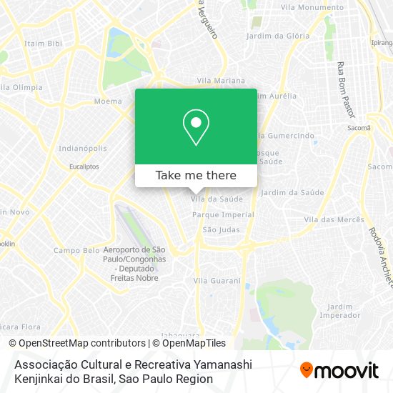 Associação Cultural e Recreativa Yamanashi Kenjinkai do Brasil map