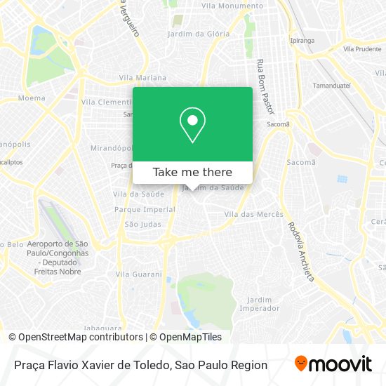 Mapa Praça Flavio Xavier de Toledo
