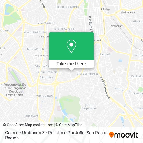 Mapa Casa de Umbanda Zé Pelintra e Pai João
