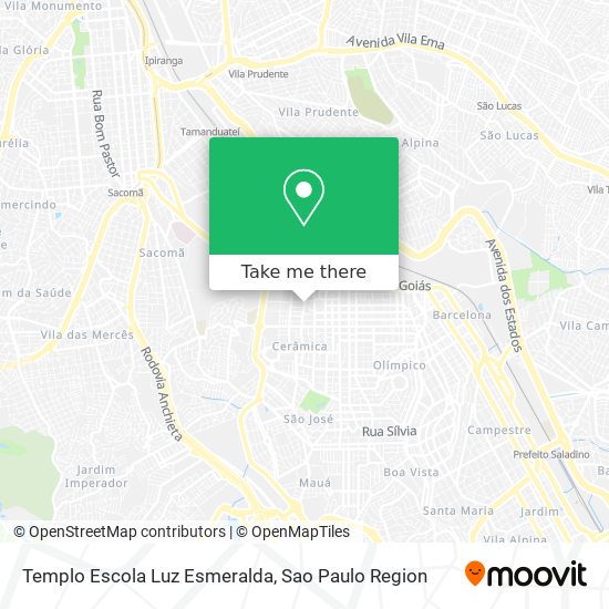 Templo Escola Luz Esmeralda map