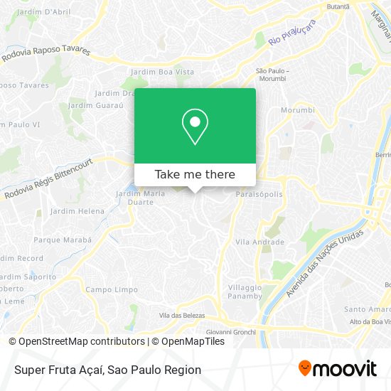 Super Fruta Açaí map