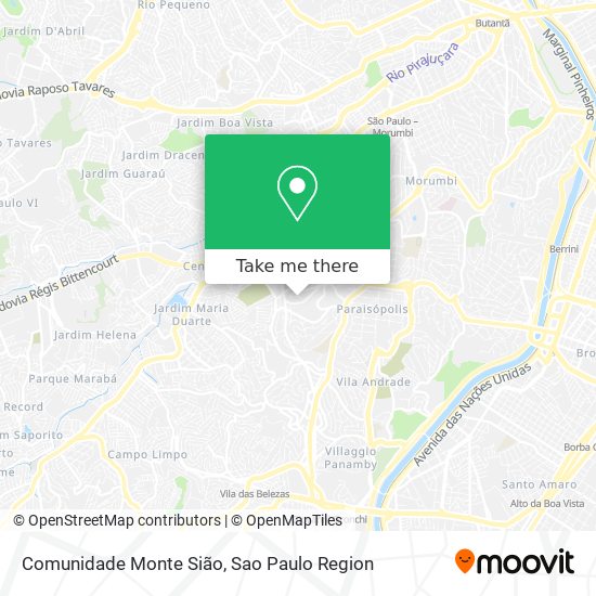 Comunidade Monte Sião map