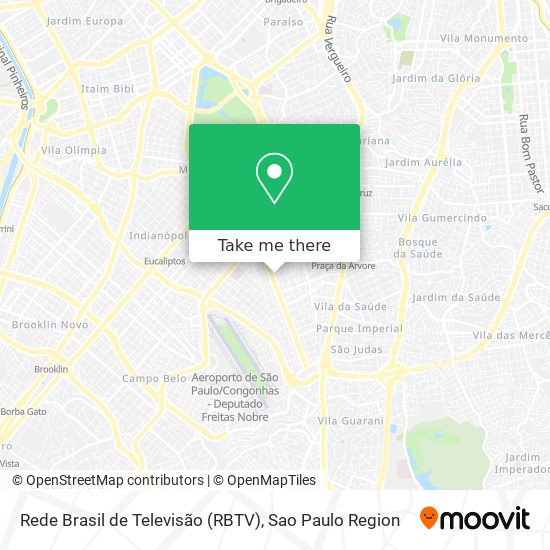 Rede Brasil de Televisão (RBTV) map