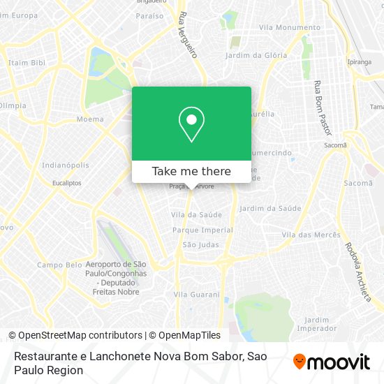 Mapa Restaurante e Lanchonete Nova Bom Sabor