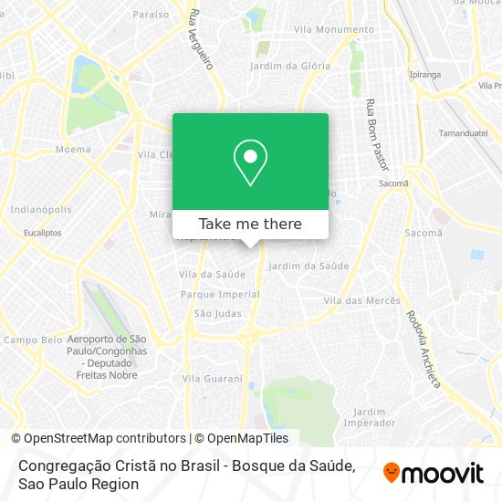 Mapa Congregação Cristã no Brasil - Bosque da Saúde
