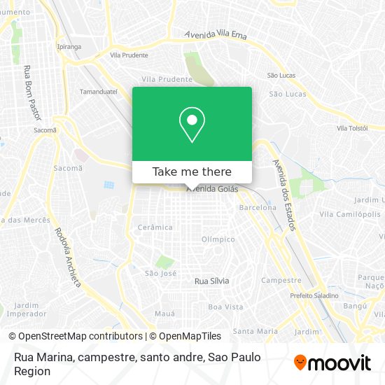 Rua Marina, campestre, santo andre map