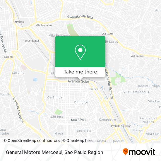 Mapa General Motors Mercosul