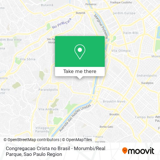 Congregacao Crista no Brasil - Morumbi / Real Parque map