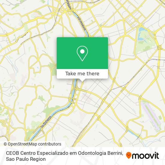 Mapa CEOB Centro Especializado em Odontologia Berrini