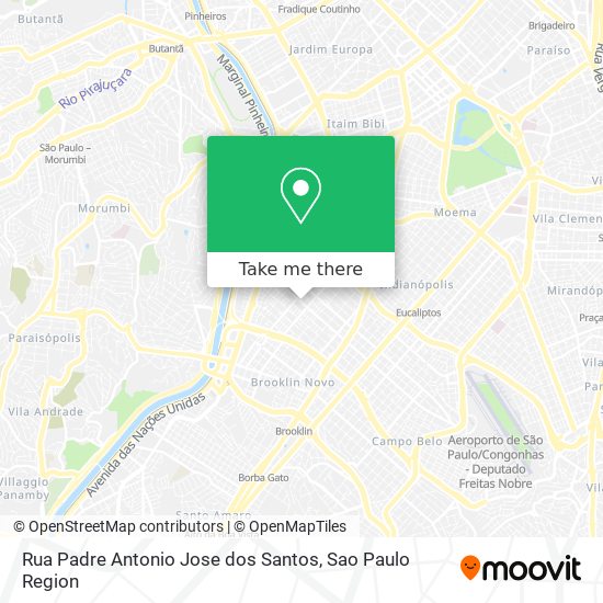 Mapa Rua Padre Antonio Jose dos Santos