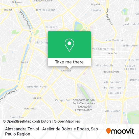 Mapa Alessandra Tonisi - Atelier de Bolos e Doces