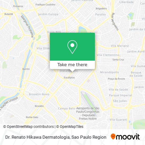 Mapa Dr. Renato Hikawa Dermatologia