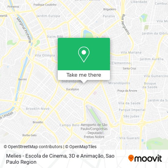 Melies - Escola de Cinema, 3D e Animação map