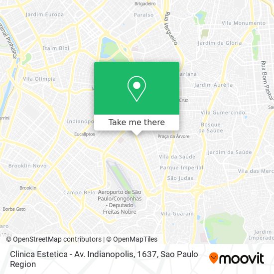 Mapa Clinica Estetica - Av. Indianopolis, 1637