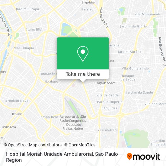 Mapa Hospital Moriah Unidade Ambularorial