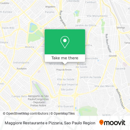 Mapa Maggiore Restaurante e Pizzaria
