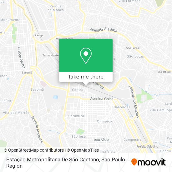 Mapa Estação Metropolitana De São Caetano