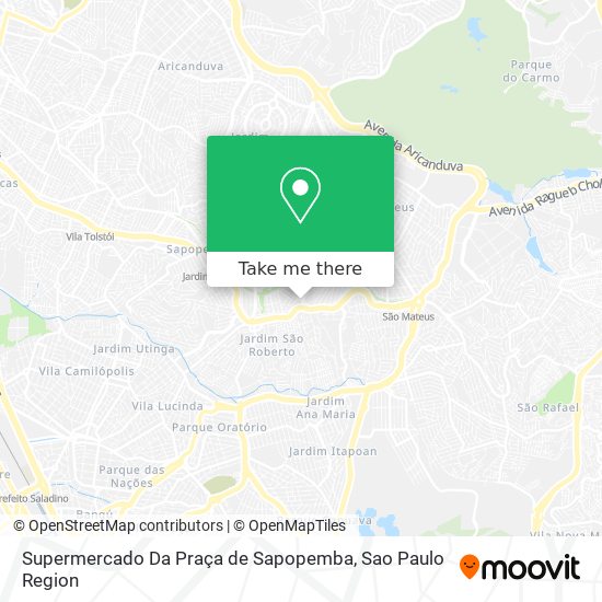 Mapa Supermercado Da Praça de Sapopemba