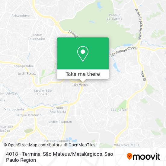 4018 - Terminal São Mateus / Metalúrgicos map