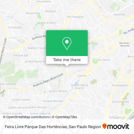 Mapa Feira Livre Parque Das Hortências