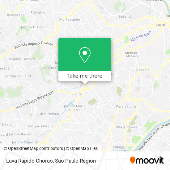 Lava Rapido Chorao map