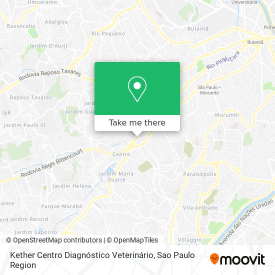 Kether Centro Diagnóstico Veterinário map