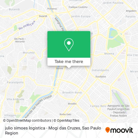 Mapa julio simoes logistica - Mogi das Cruzes