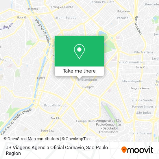 Mapa JB Viagens Agência Oficial Carnavio