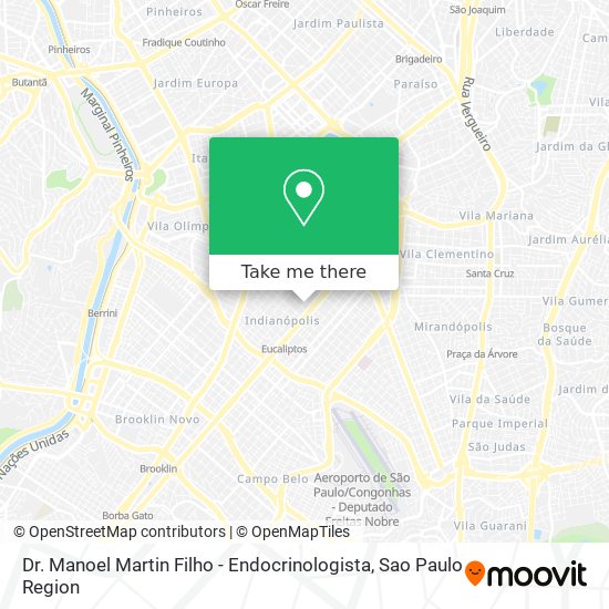 Mapa Dr. Manoel Martin Filho - Endocrinologista