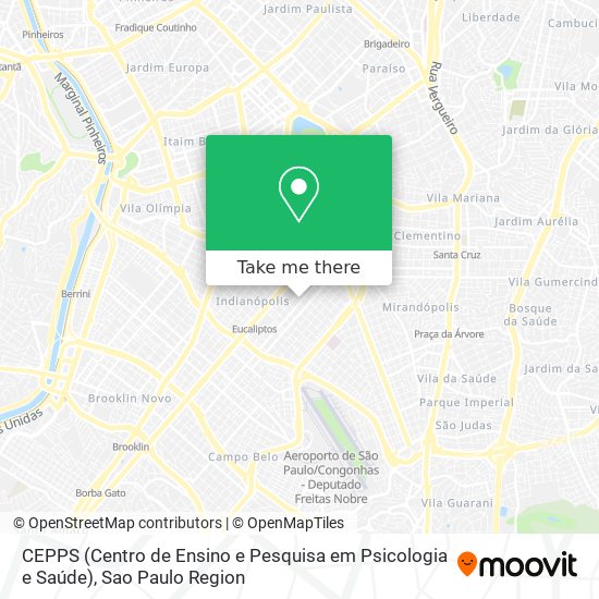 Mapa CEPPS (Centro de Ensino e Pesquisa em Psicologia e Saúde)