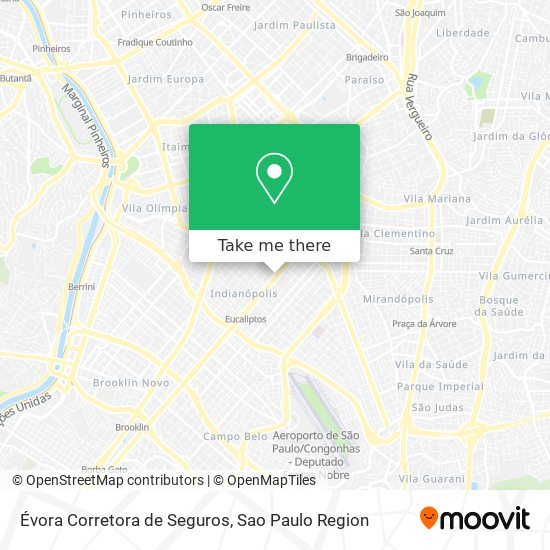 Mapa Évora Corretora de Seguros