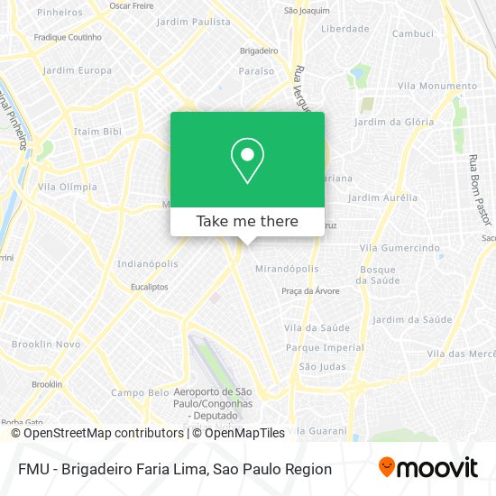 Mapa FMU - Brigadeiro Faria Lima