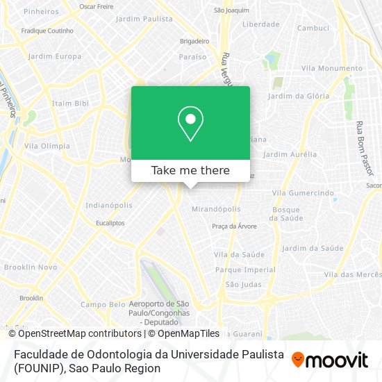 Faculdade de Odontologia da Universidade Paulista (FOUNIP) map