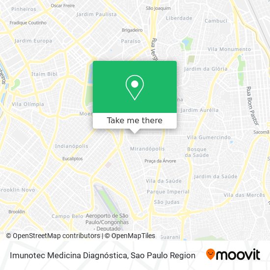 Mapa Imunotec Medicina Diagnóstica