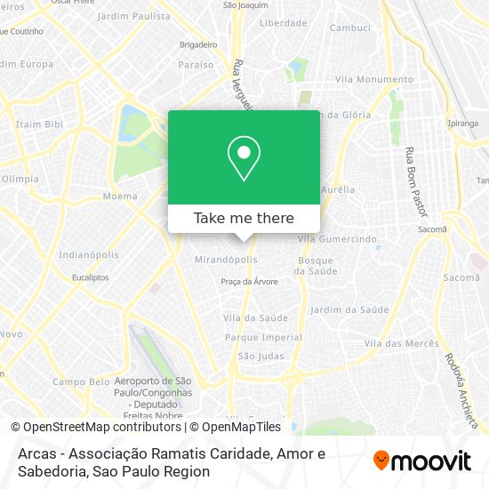 Arcas - Associação Ramatis Caridade,  Amor e Sabedoria map