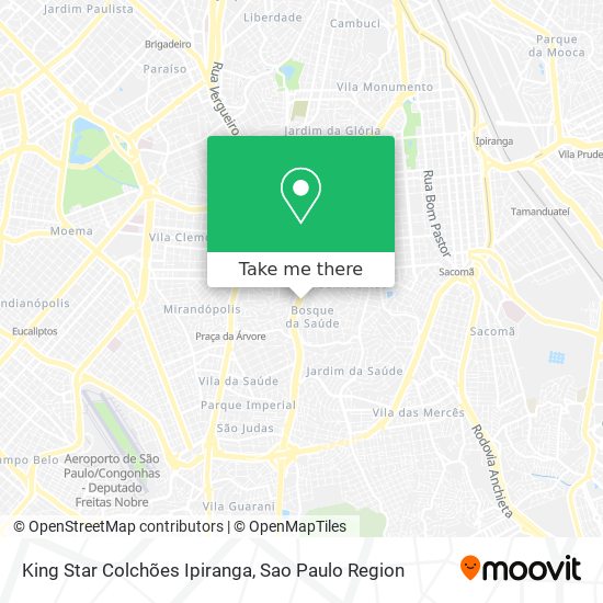 King Star Colchões Ipiranga map