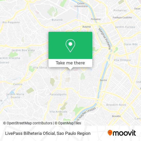 LivePass Bilheteria Oficial map