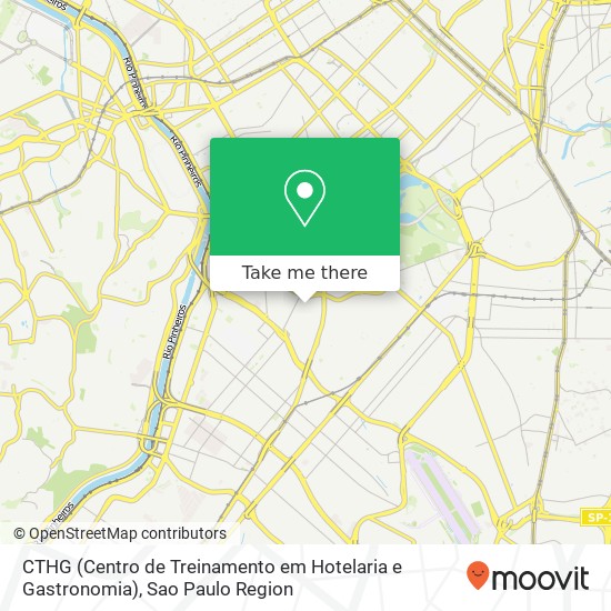 Mapa CTHG (Centro de Treinamento em Hotelaria e Gastronomia)
