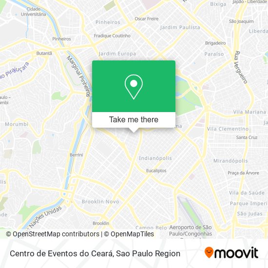 Mapa Centro de Eventos do Ceará
