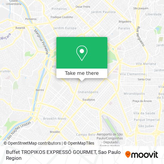 Buffet TROPIKOS  EXPRESSÓ GOURMET map