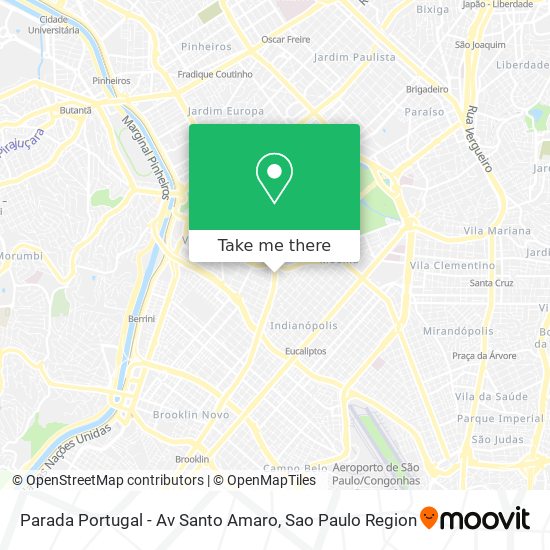 Parada Portugal - Av Santo Amaro map