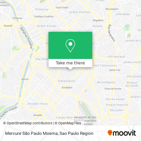 Mapa Mercure São Paulo Moema